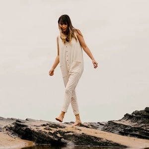 Simple Folk - The Free Range Jumpsuit - Beige Size 4